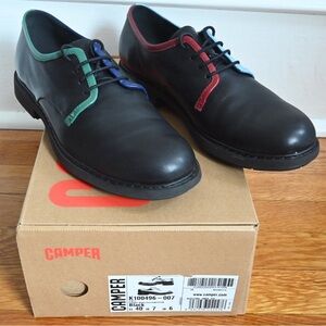 Camper Twins Men Black Oxford Shoes